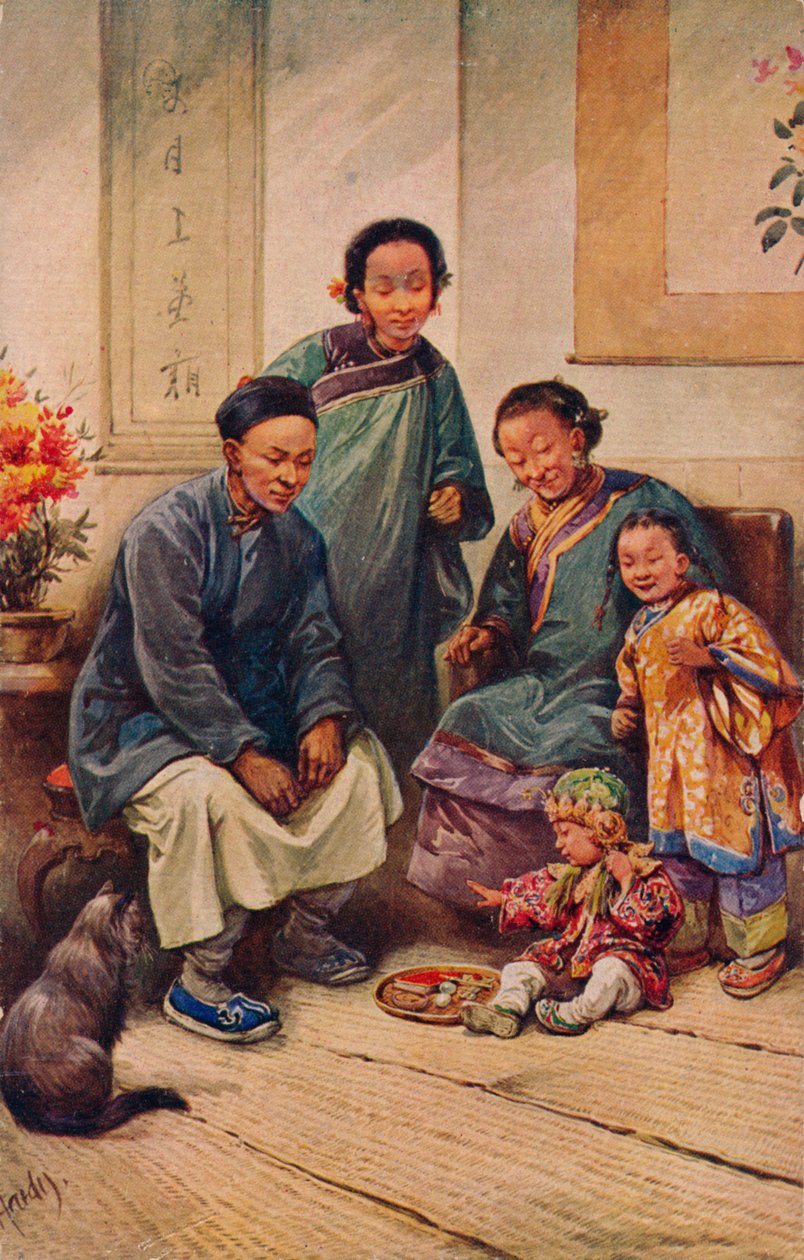 Een verjaardagsfeest voor een jongetje, ca. 1910 door Evelyn Elizabeth Hardy