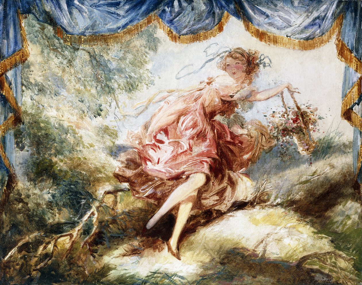 Franse Maagd door Everett Shinn
