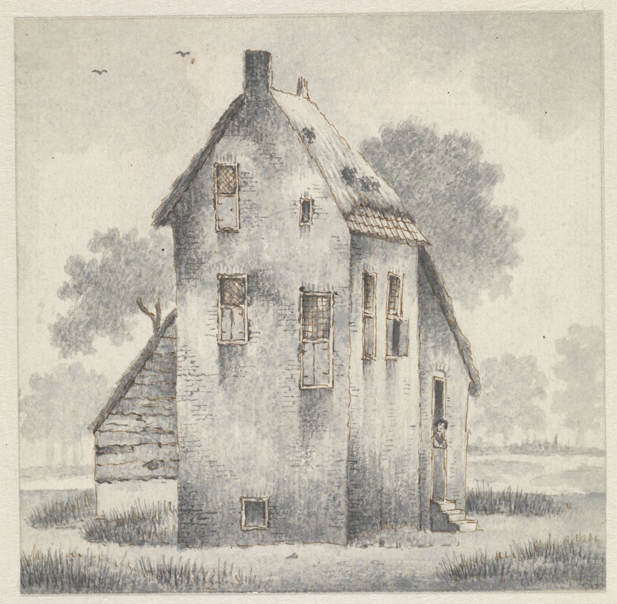 Hoge huis te Zoelmond, in de Betuwe door Evert Doublet