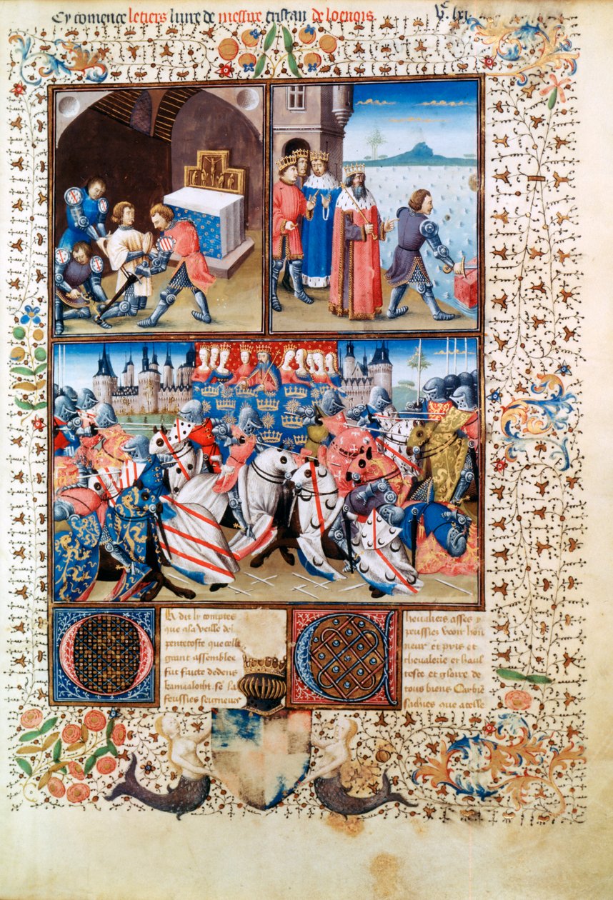 Galahad en Camelot, 1463 door Evrard d