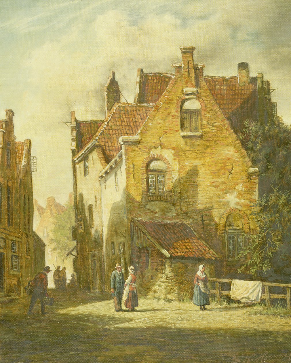 Straatscène door Ewald Honnef