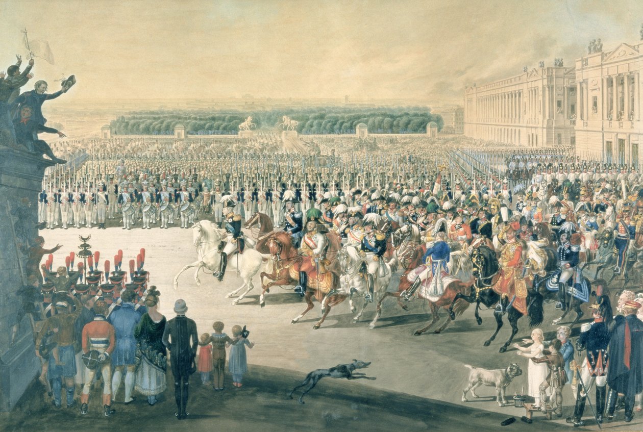 Mars van de geallieerde troepen naar Parijs, 1815 door F. Malek