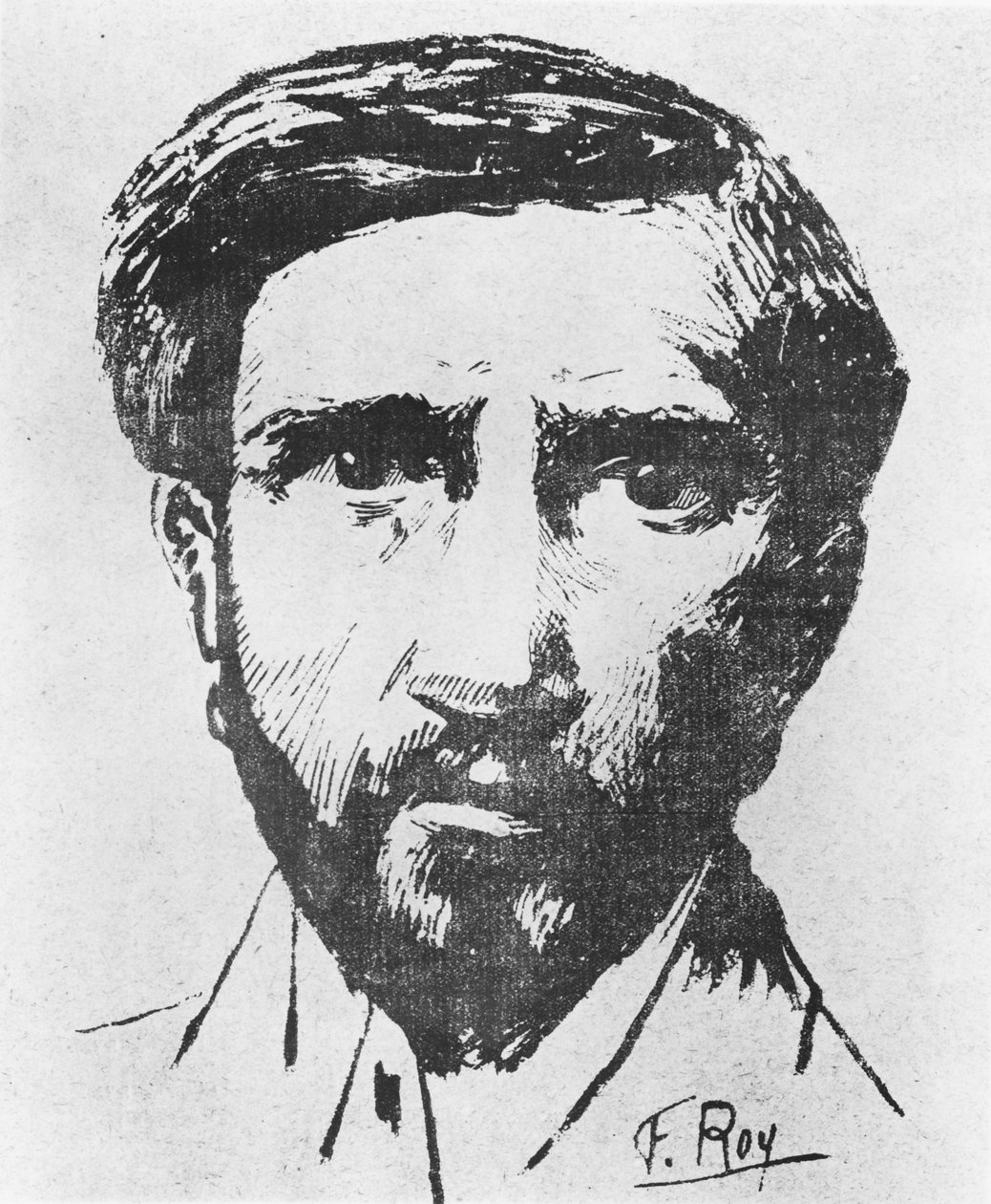Portret van Charles Maurras door F. Roy
