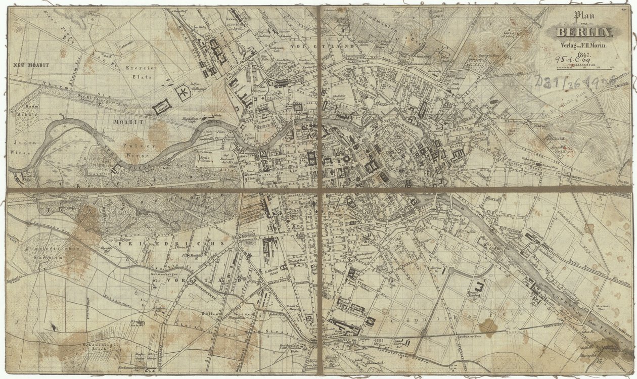 Plan van Berlijn door F.H. Morin