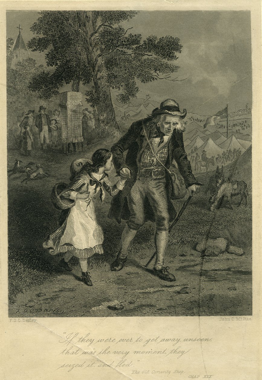 Old Curiosity Shop: Nell Trent en grootvader door F.O.C. and McRae, C. John Darley