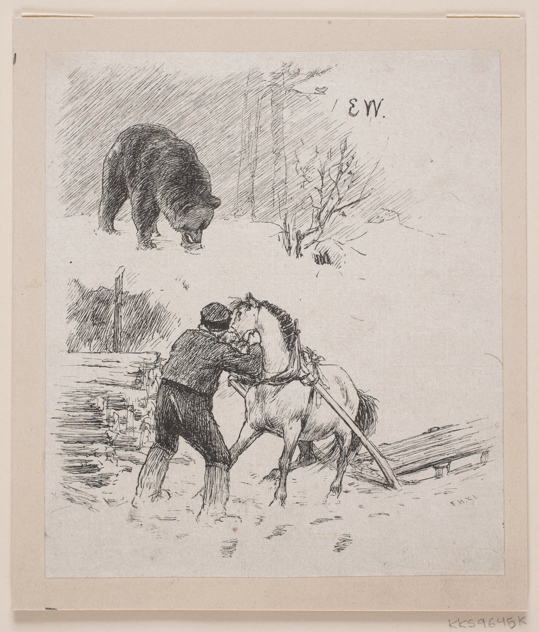 Illustratie voor "Velgjort og ilede lönnet" door F. Hendriksen