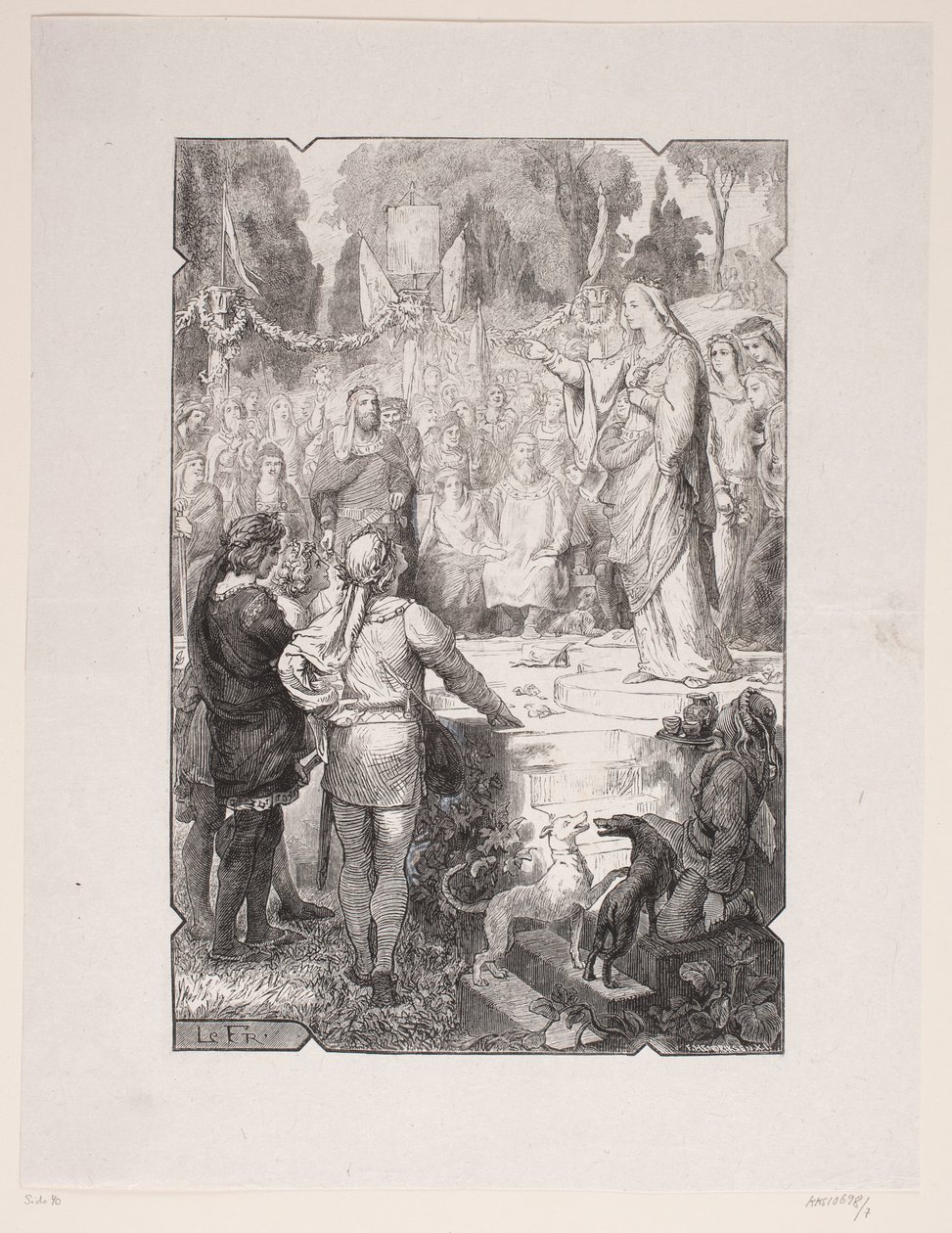Het Hof van Liefde in Narbonne door F. Hendriksen