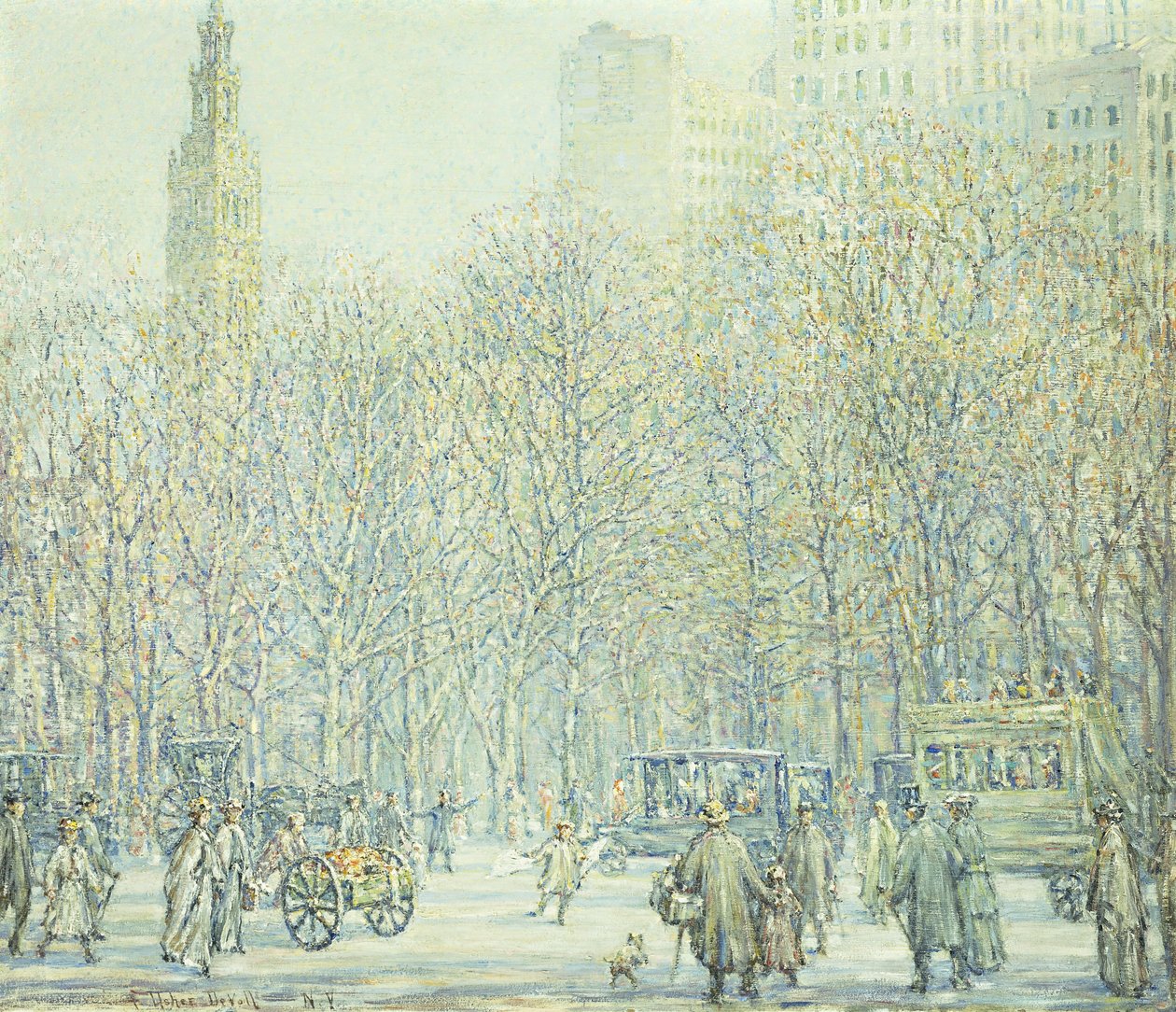 Winter in New York door F. Usher de Voll