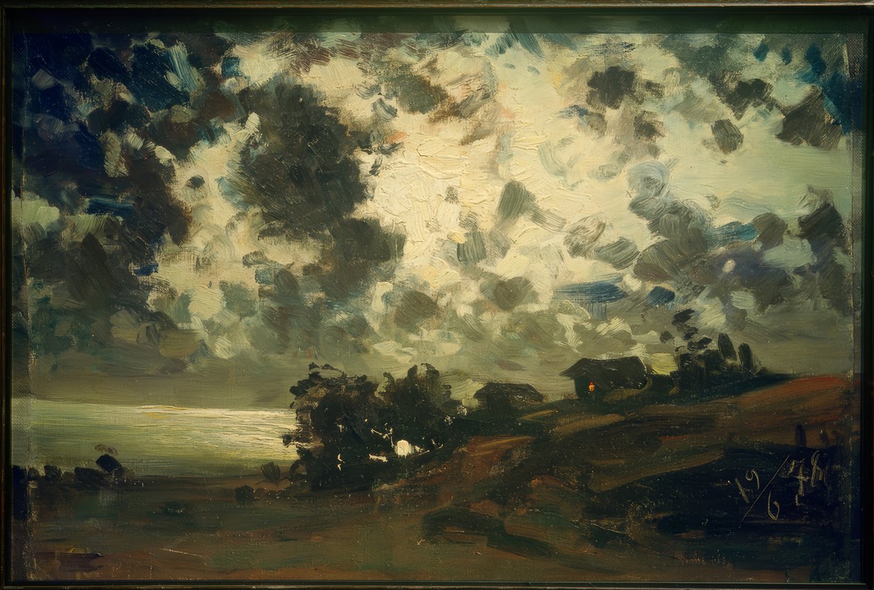 Maanlicht, studie door Fanny Churberg
