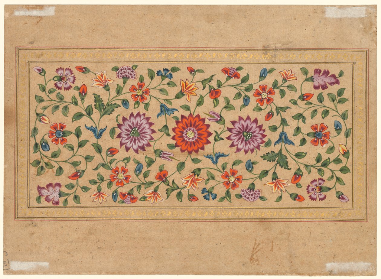 Scrollende bloemranken, 1755 door Fayzullah
