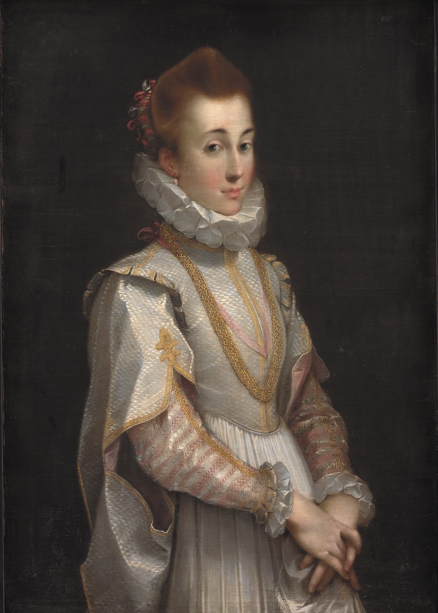 Portret van een jonge dame door Federico Barocci