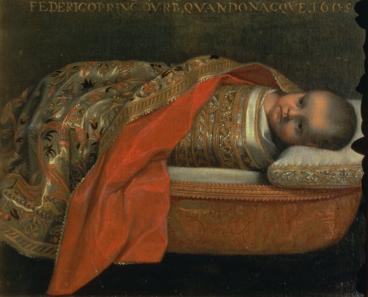 Portret van de pasgeboren Federigo di Urbino, 1605 door Federico Barocci