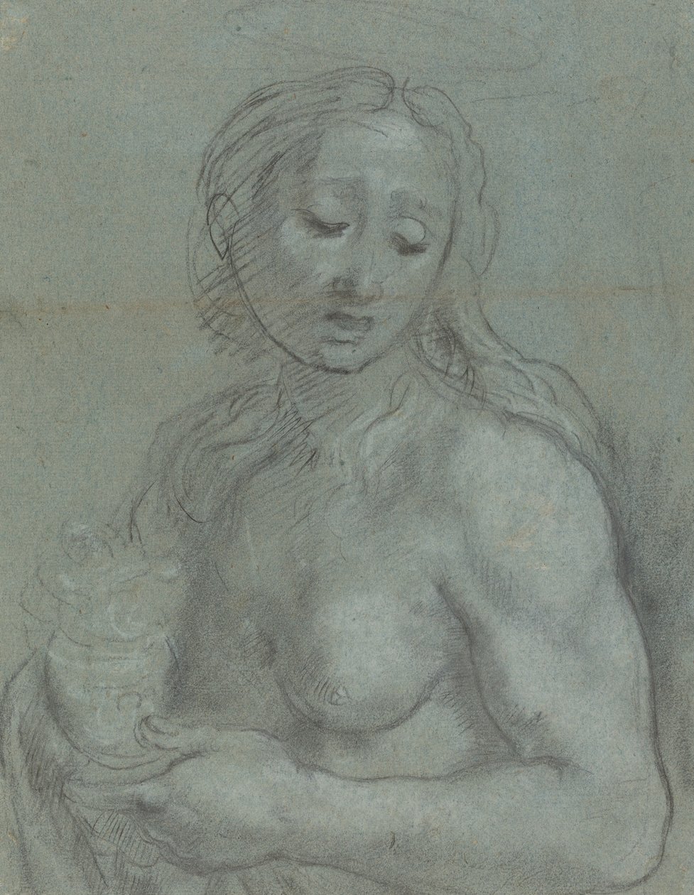 Halflengte van Maria Magdalena [verso] door Federico Barocci