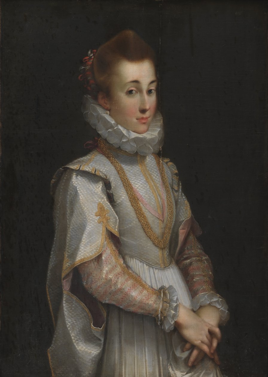 Portret van een jonge dame door Federico Barocci