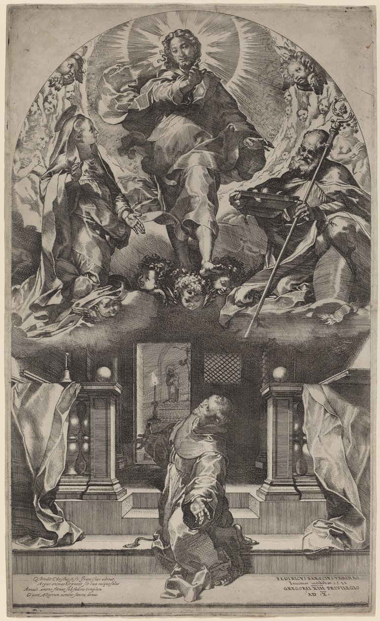 Visioen van Sint Franciscus, 1581 door Federico Barocci