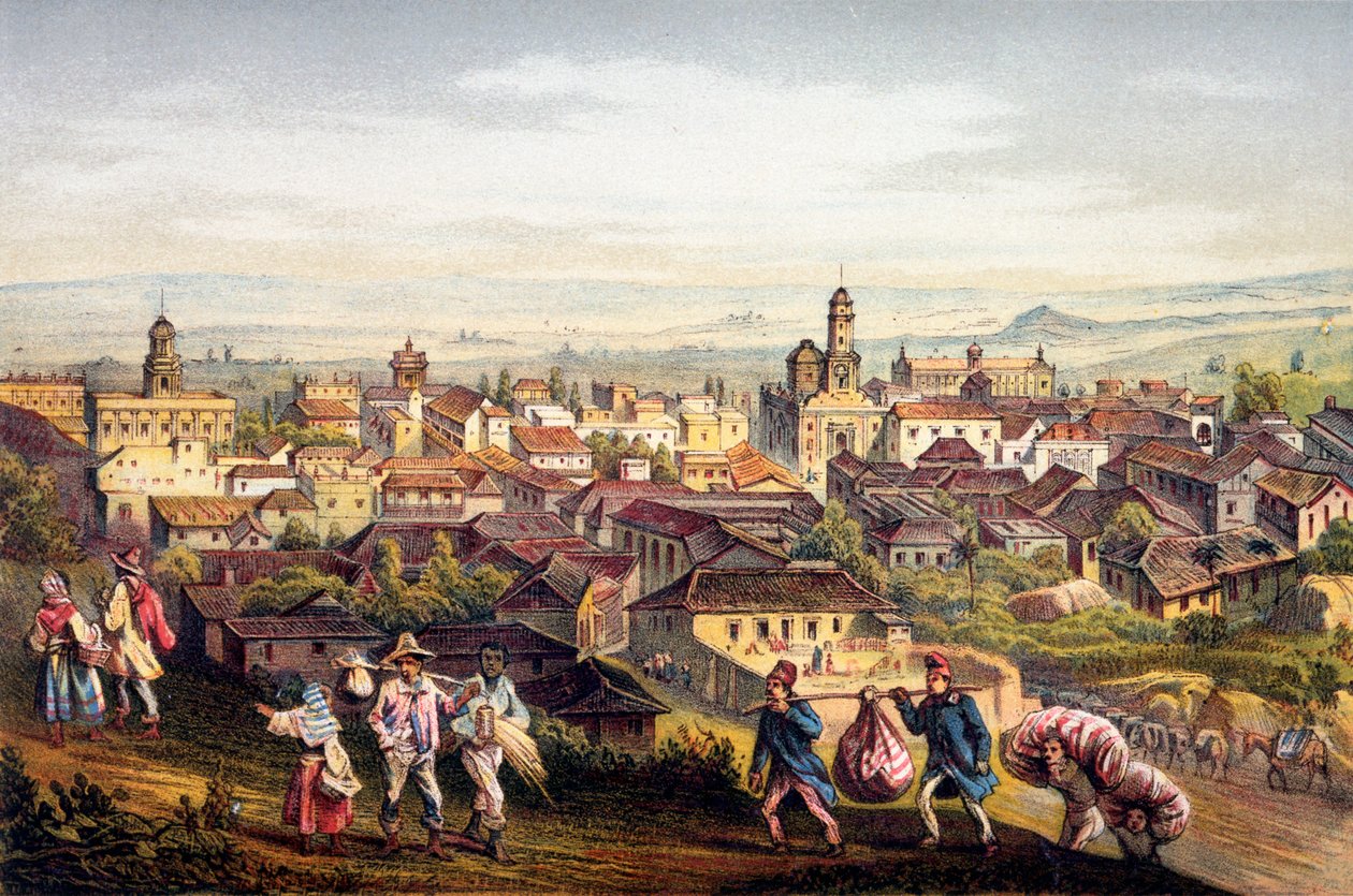 Trinidad, Cuba, 1840 door Federico Mialhe