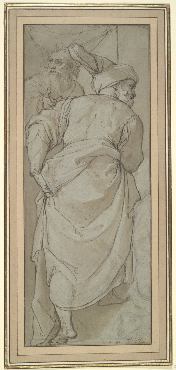 Figurenstudie voor de door Federico Zuccaro