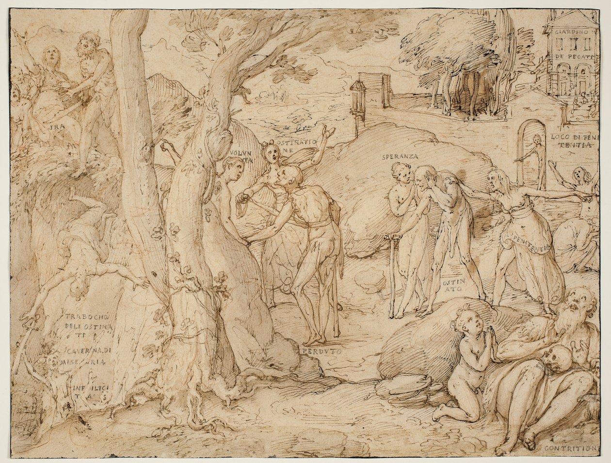 De tuin van boetedoening door Federico Zuccaro