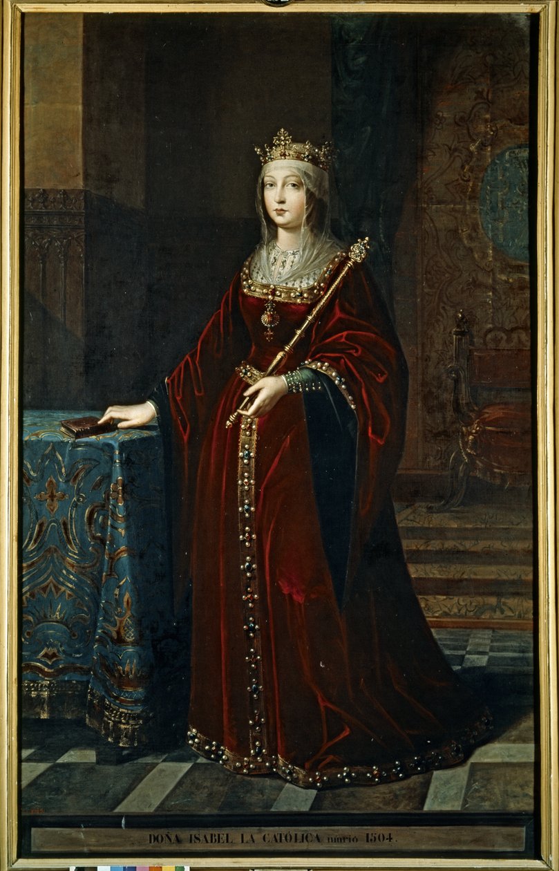 ISABEL I "La Catolica"(1451-1504) door Federico de Madrazo y Kuntz