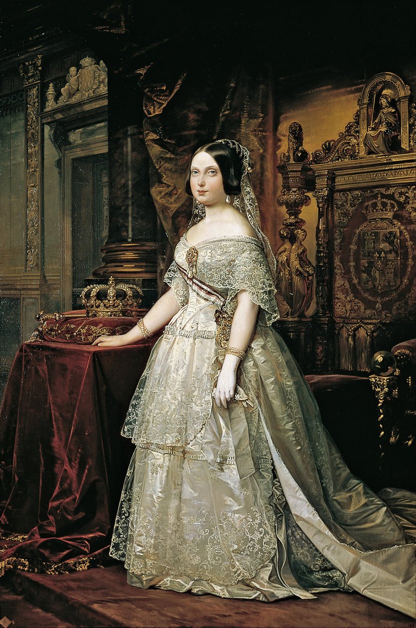 Isabella II van Spanje door Federico de Madrazo y Kuntz