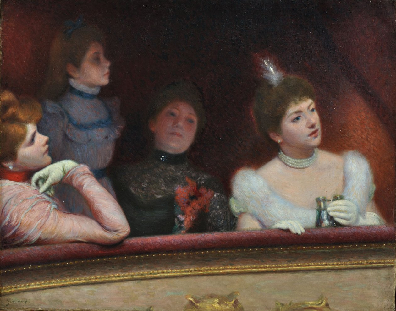In het theater door Federigo Zandomeneghi