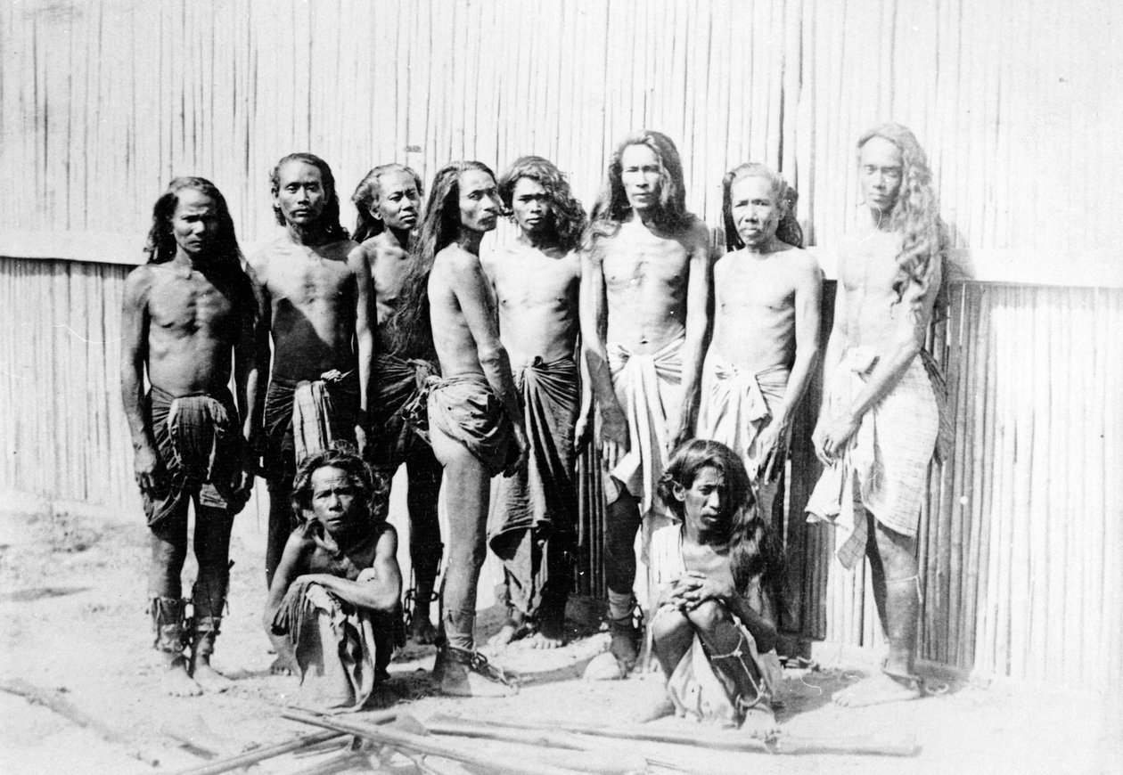 Dacoits Gevangen in de Ye U Jungle, ca. 1880 door Felice Beato
