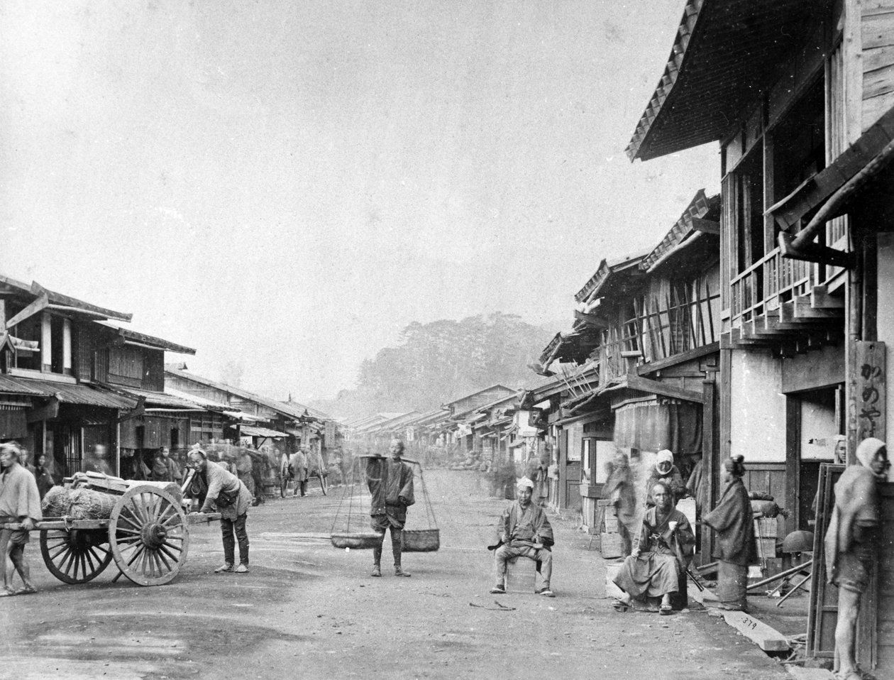 Stad Odowara, ca. 1860s door Felice Beato