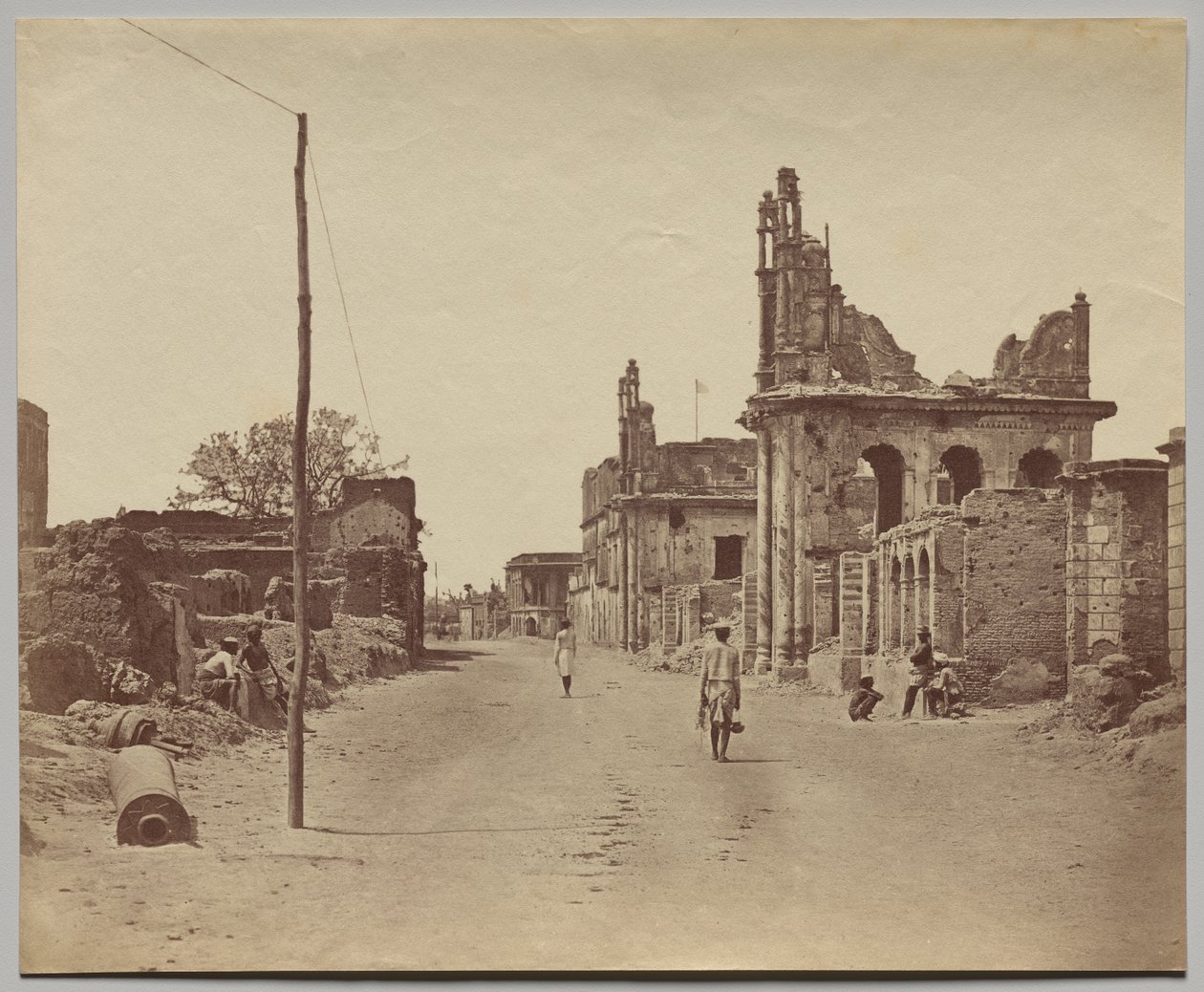 De Cawnpore Weg in Lucknow door Felice A. Beato