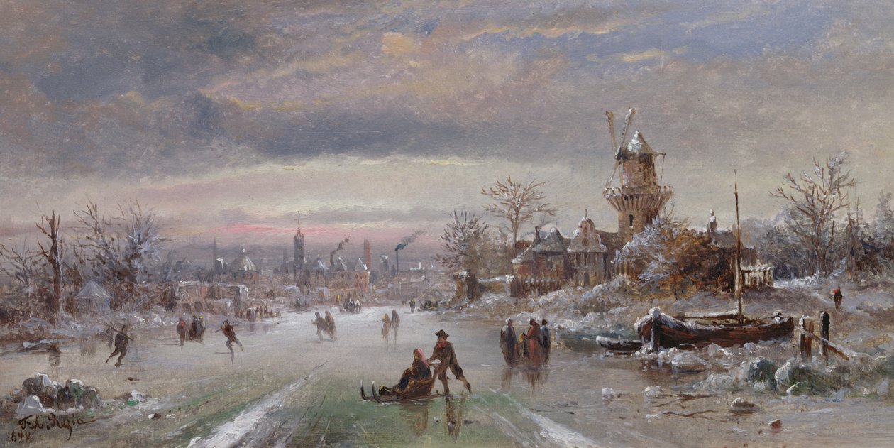 Aan het einde van de dag, 1898 door Felice A. Rezia