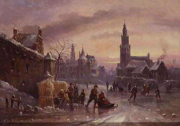 Sneeuwscène door Felice A. Rezia