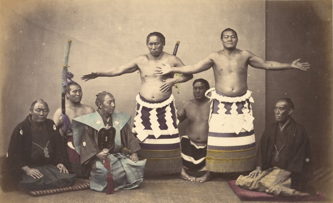 Vertegenwoordigers van Nio, de Japanse Hercules door Felice Beato