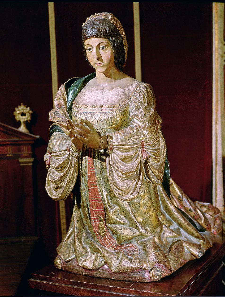 Isabella van Castilië (1451-1504) in gebed door Felipe Bigarny or Vigarny