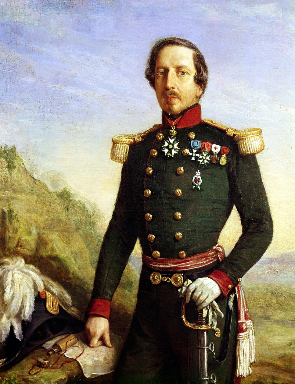 Portret van Napoleon III (1808-73) 1852 (detail) door Felix Francois Barthelemy Genaille
