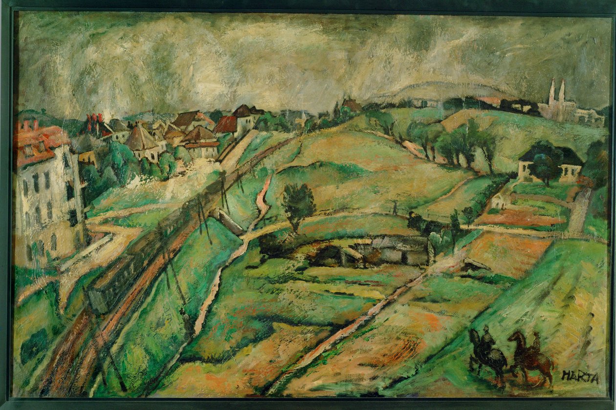 Landschap in Unter-St ... (schilderij op doek) door Felix Albrecht Harta
