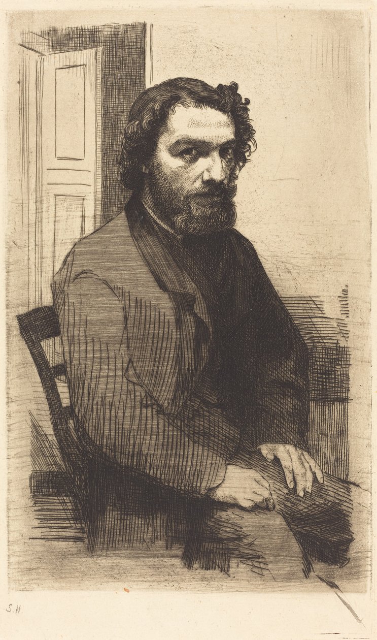 Alphonse Legros door Felix Bracquemond