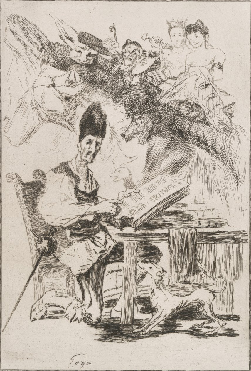 Don Quichotte door Felix Bracquemond