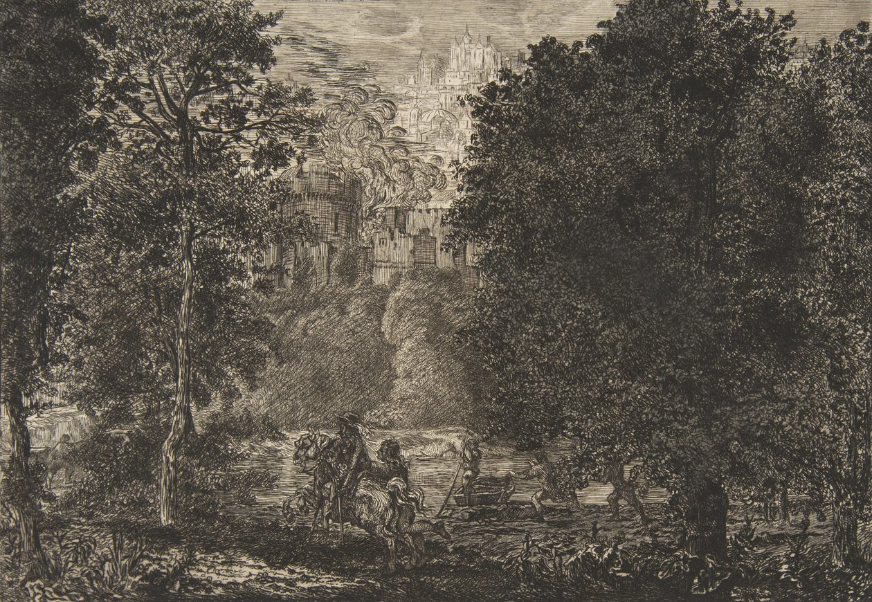 La fiamma è vicina al fuoco, ca. 1853-5 door Felix Bracquemond