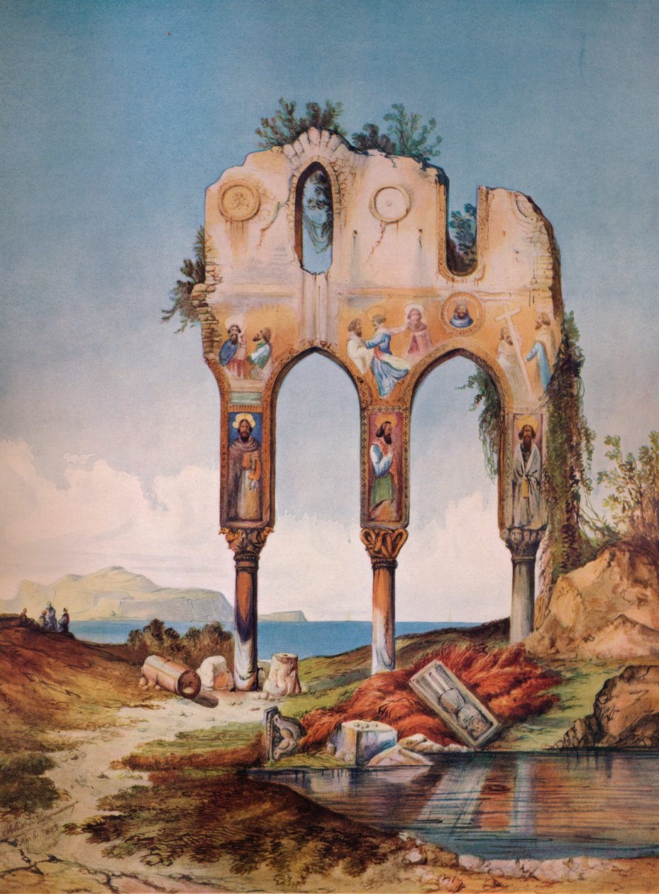 Ruïnes bij Palermo, 1852, 1938 door Felix De Lapommeraye