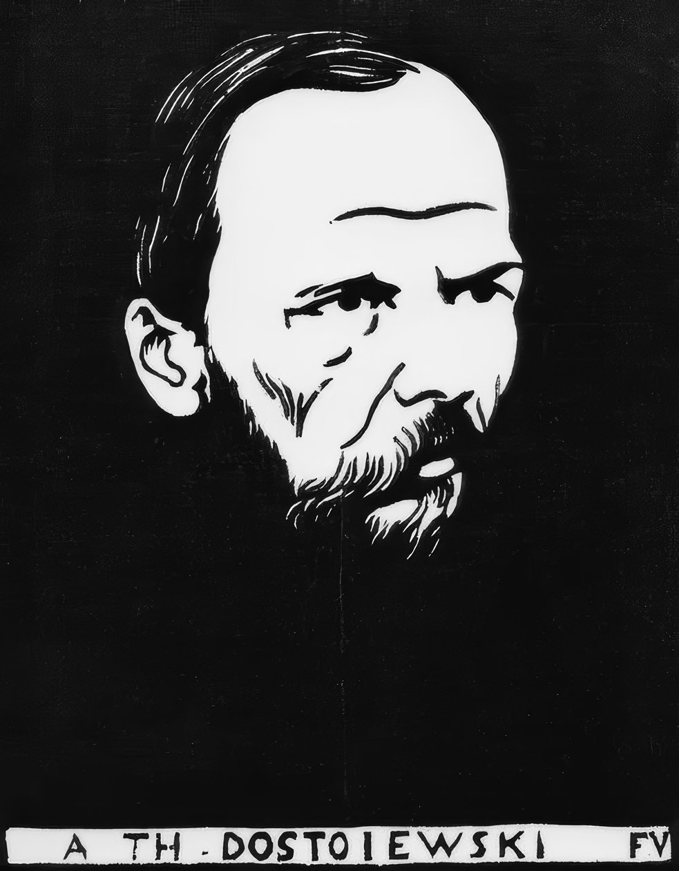 Aan Th. Dostojevski door Felix Edouard Vallotton