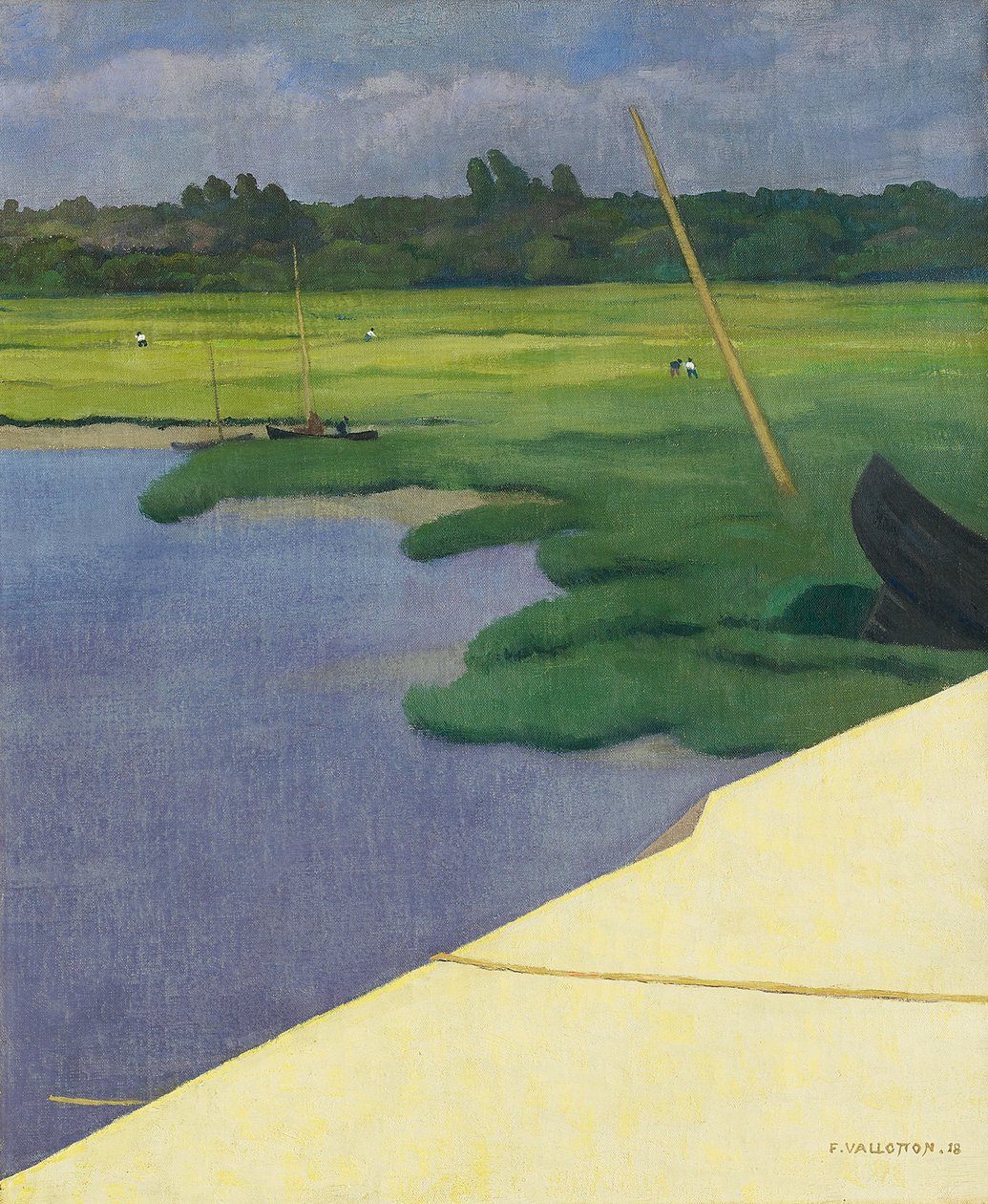 Quai de Berville, 1918 door Felix Edouard Vallotton