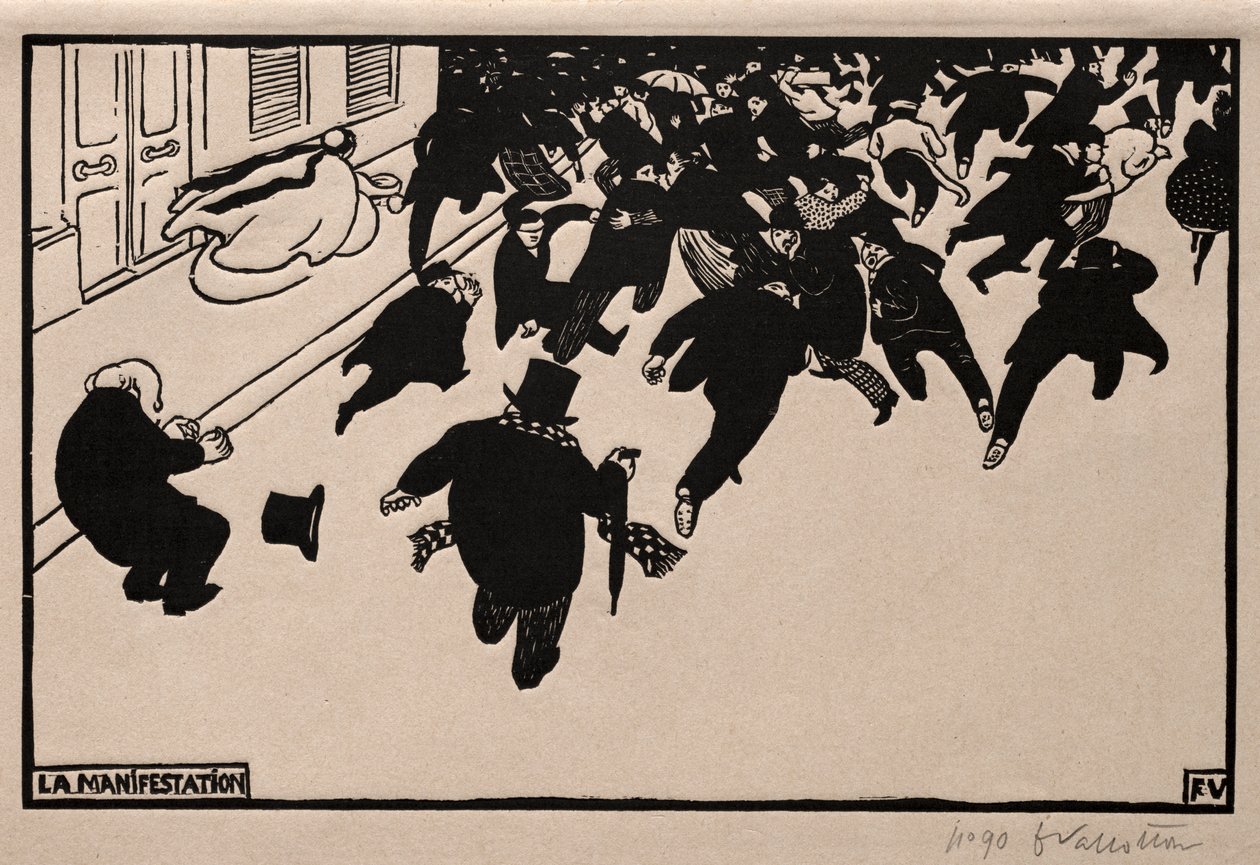 Het Protest, 1893 door Felix Edouard Vallotton