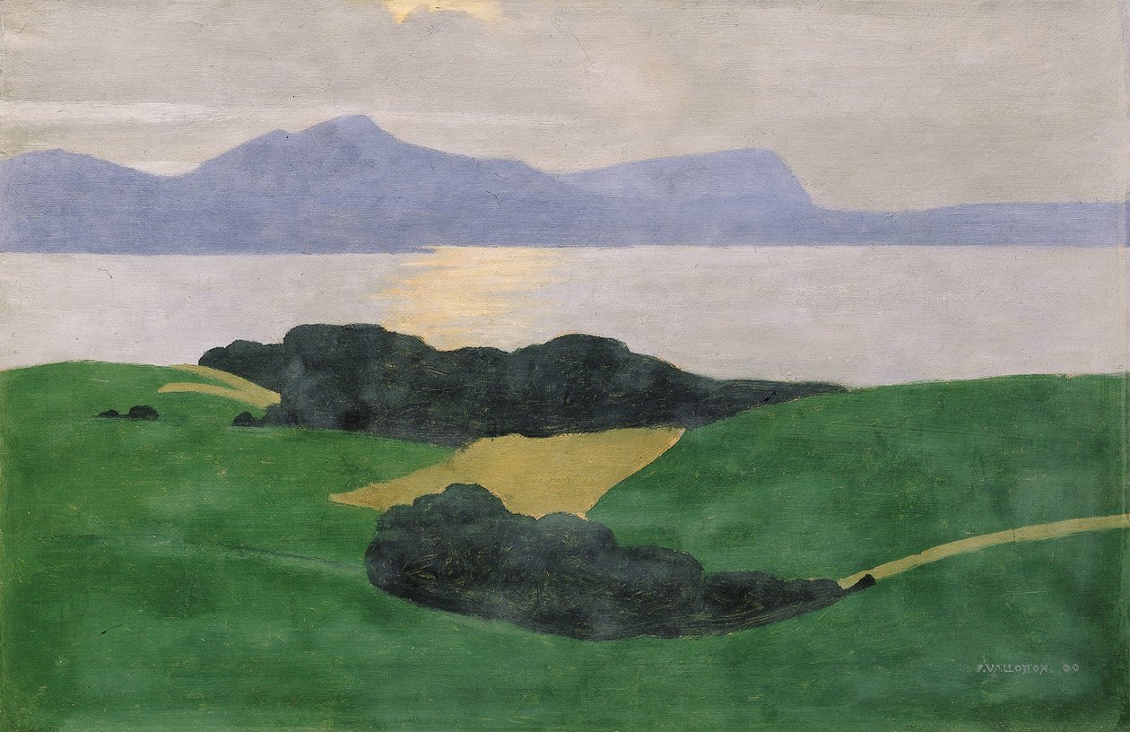 De Saleve en het meer door Felix Edouard Vallotton