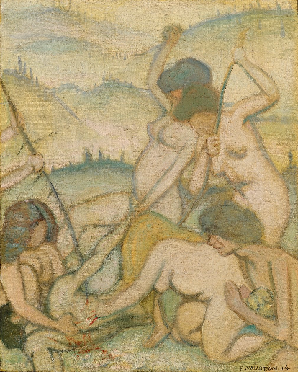De moord op Orpheus, 1914 door Felix Edouard Vallotton