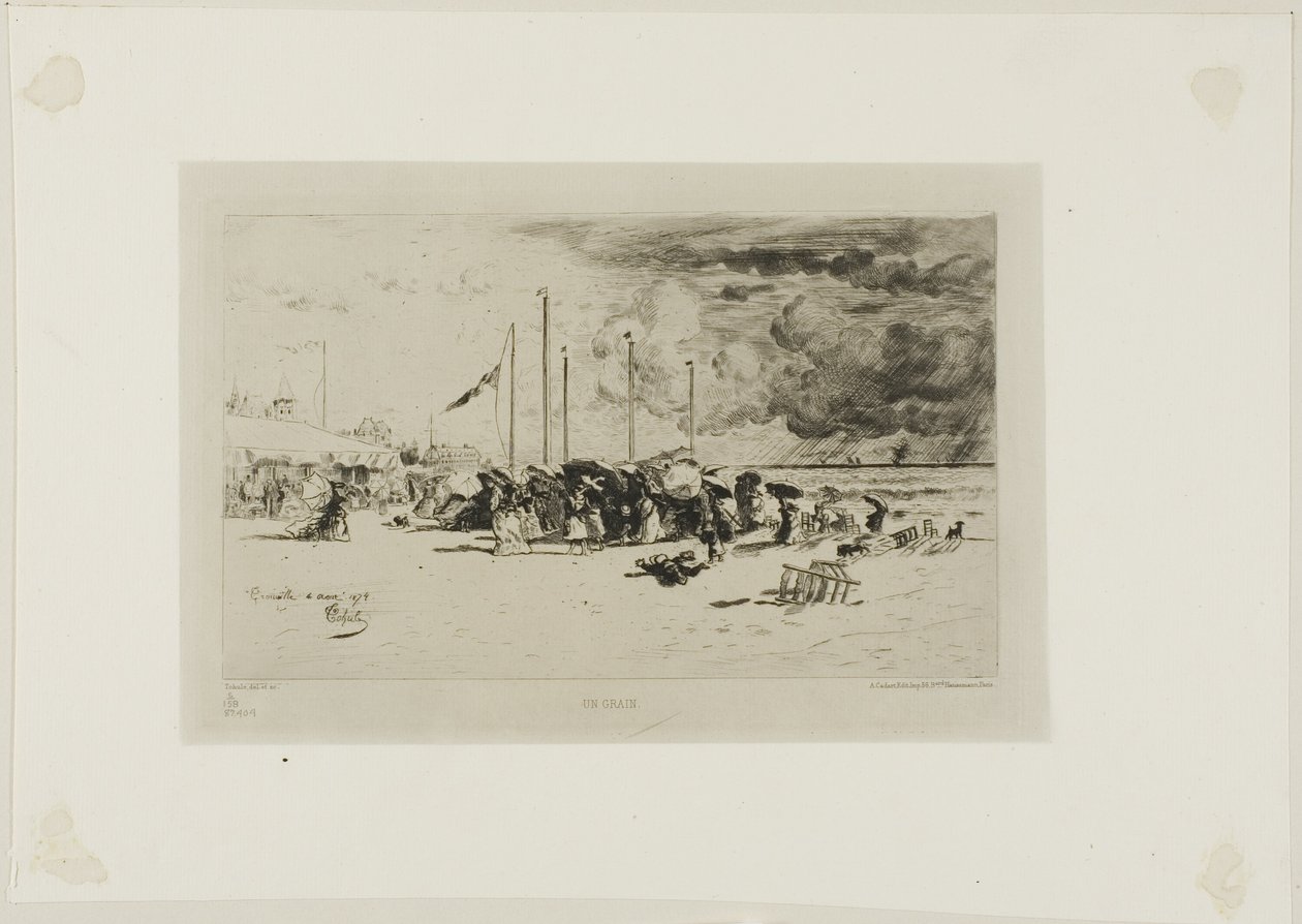 Een Storm in Trouville door Felix Hilaire Buhot