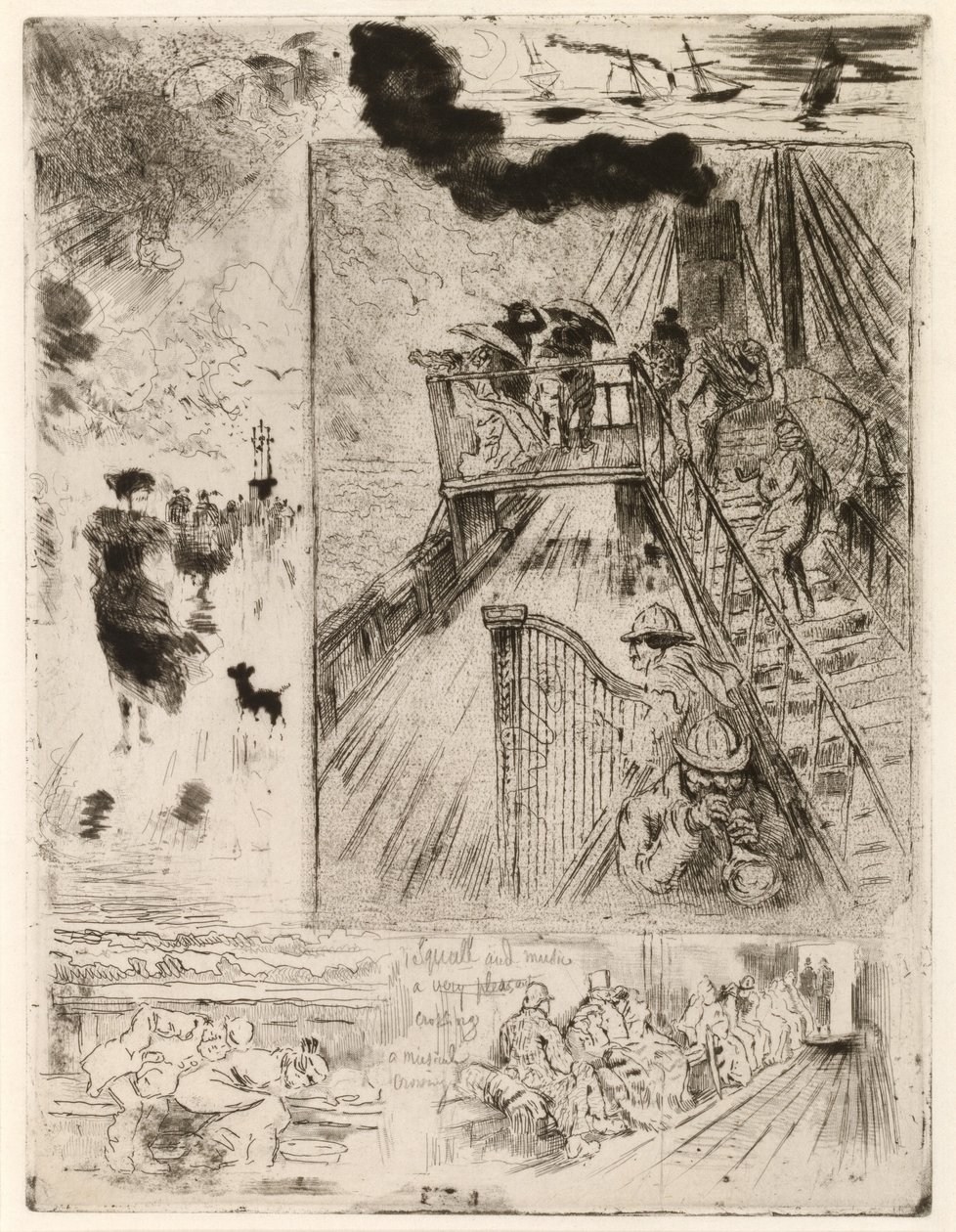 La Traversee door Felix Hilaire Buhot