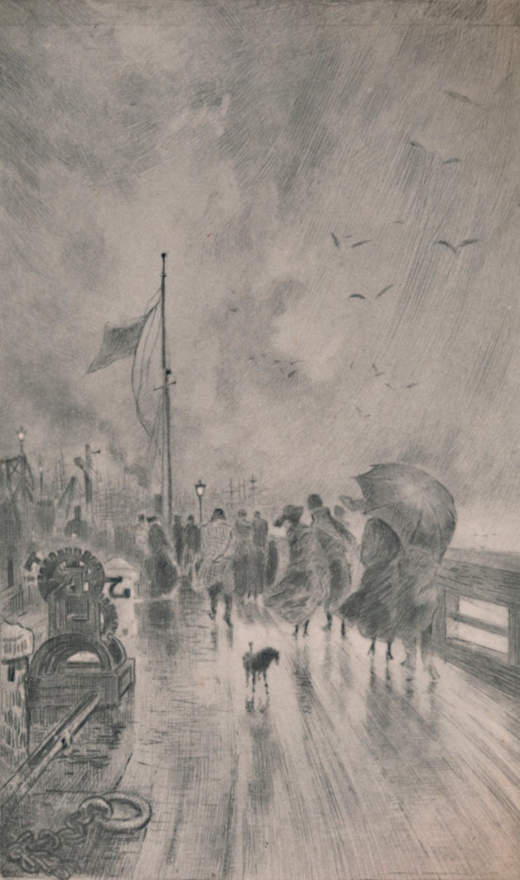 Landing in Engeland, 1879, 1946 door Felix Hilaire Buhot