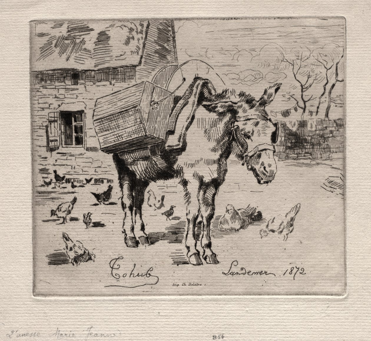 De muilezel, Marie-Jeanne door Felix Hilaire Buhot