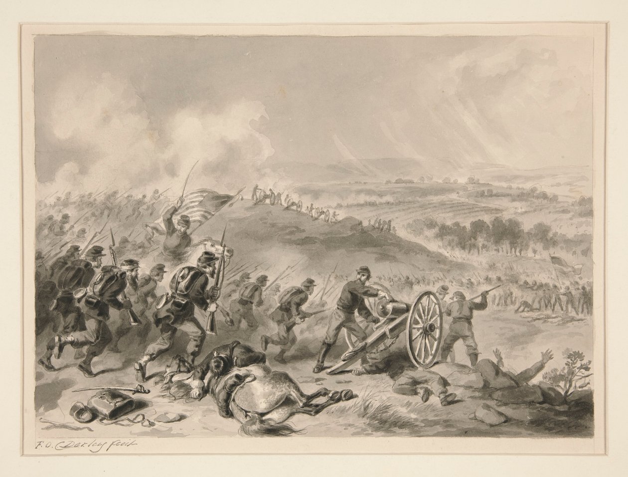 Slag bij Gettysburg door Felix O. C. Darley