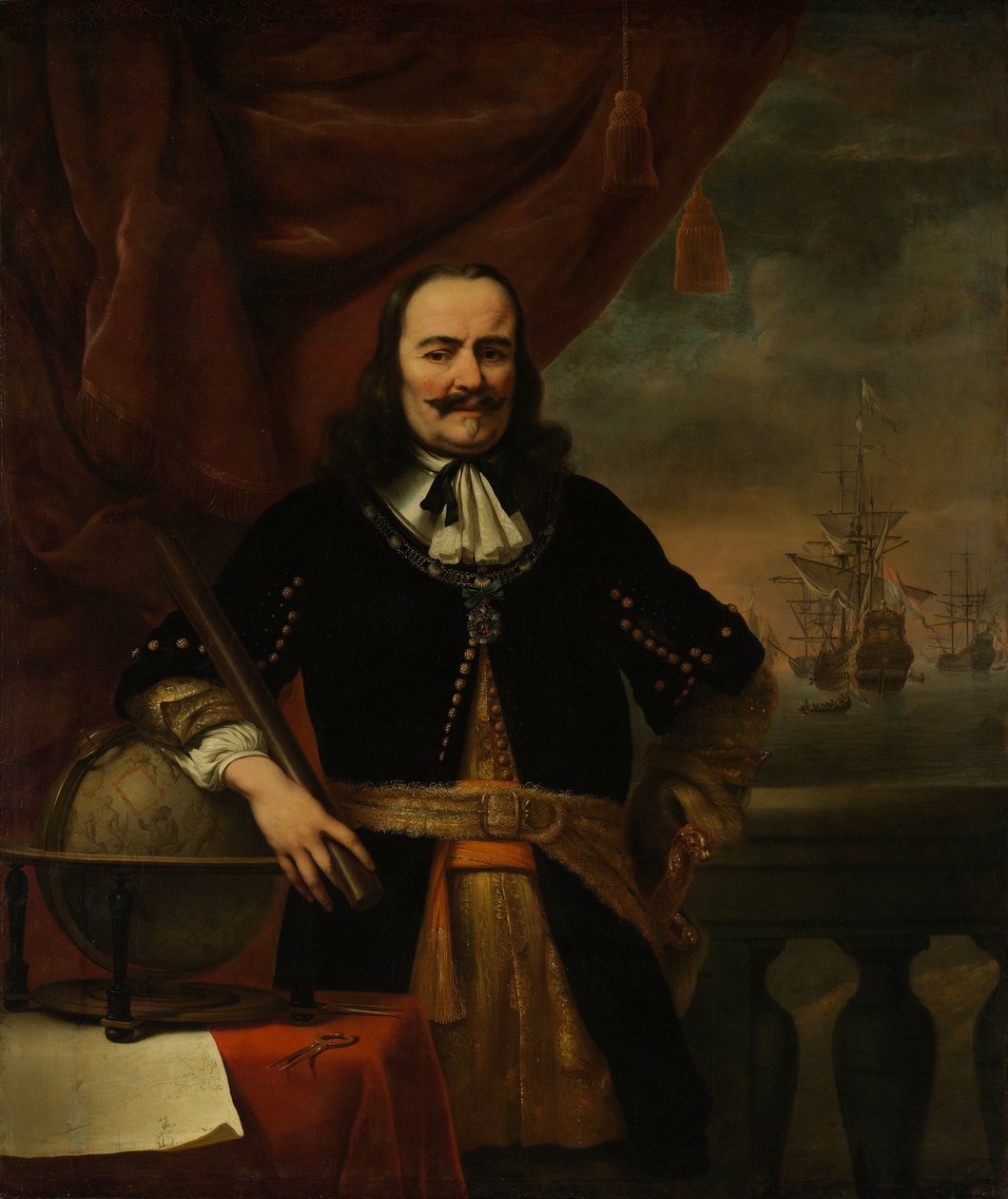 Portret van Michiel de Ruyter door Ferdinand Bol