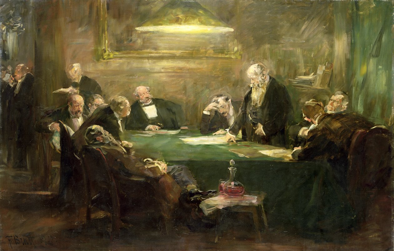 De Vergadering van de Raad van Bestuur, 1900 door Ferdinand Brutt